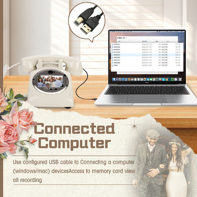 كتاب ضيوف الفيديو الأبيض البلاستيكي USB متوافق الهاتف كتاب ضيوف للدش